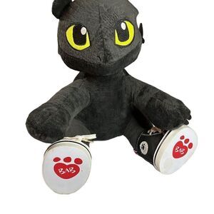 Build-A-Bear Toothless How to Train Your Dragon Plush Toy Black Medium 14-24 in